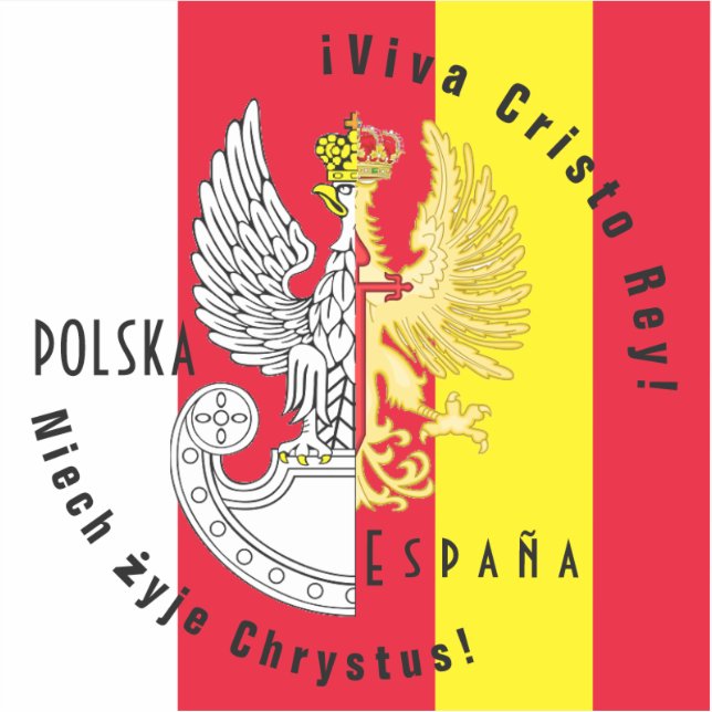 STICKER AMITIÉ DE LA POLOGNE EN ESPAGNE (Devant)