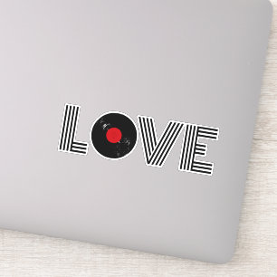 Sticker Amour de disque vinyle