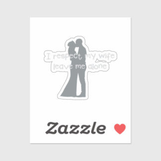 Sticker Amour Mariage Fiançailles Amusant Je respecte ma f