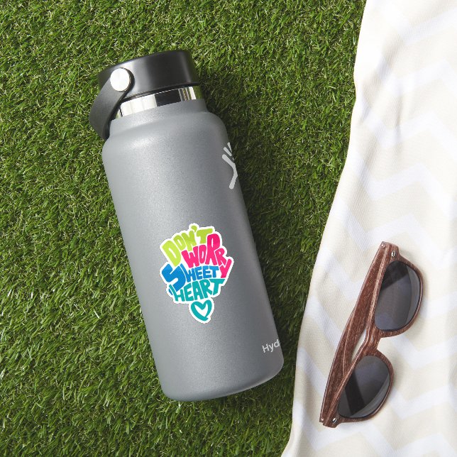 Sticker Amour mignon, Ne t'inquiète pas Coeur sucré (HydroFlask Insitu)