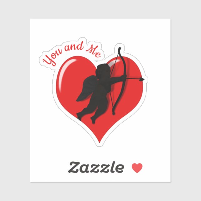 Sticker Amour mignon Saint Valentin (Feuille)