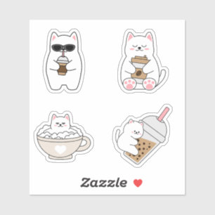 Sticker Amoureux de les chats parfaitement adorables