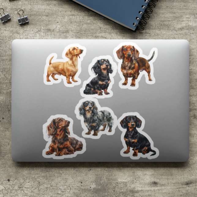 Sticker Amoureux des chiens Dachshund Cute (Créateur téléchargé)