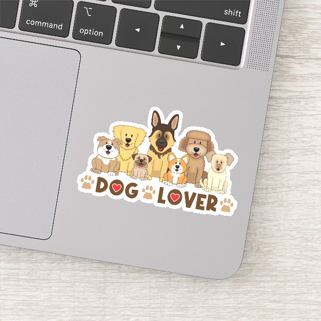 Sticker Amoureux des chiens JollyKins (Détail)