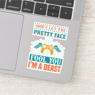 Sticker Amoureux gamer fille mot art