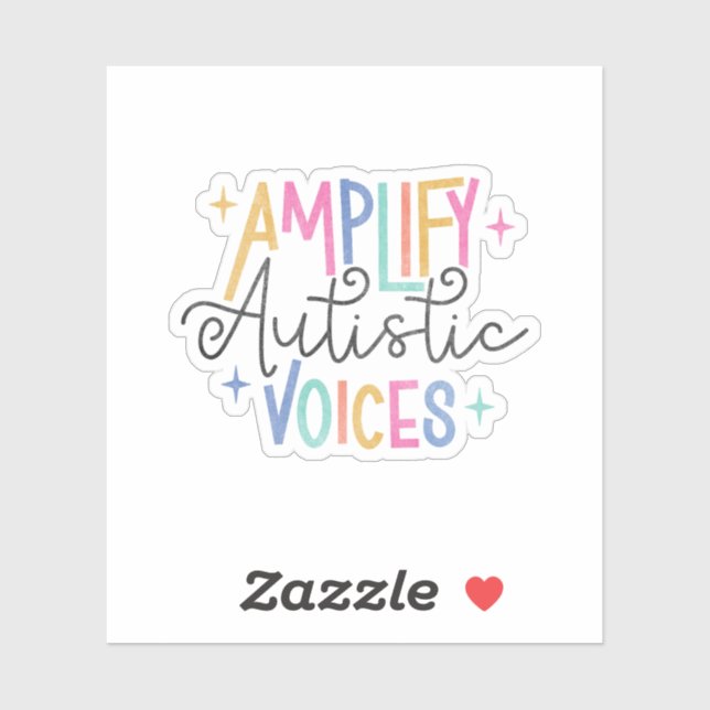Sticker Amplifier les voix autistes (Feuille)