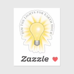 Sticker Ampoule lumineuse Dim Les lumières Heure de la Ter