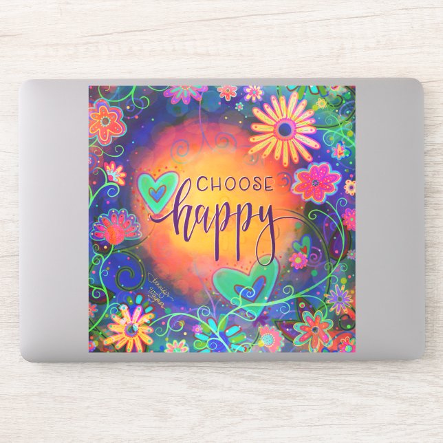 Sticker Amusant et coloré Choisissez Happy Encouragement (Ordinateur)