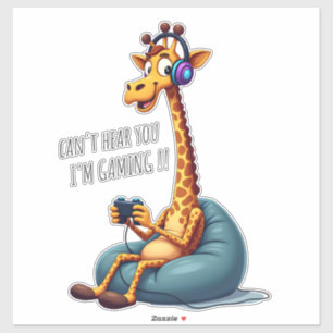 Sticker Amusant Joueur Giraffe Jeu Pour Garçons Homme Jeu 