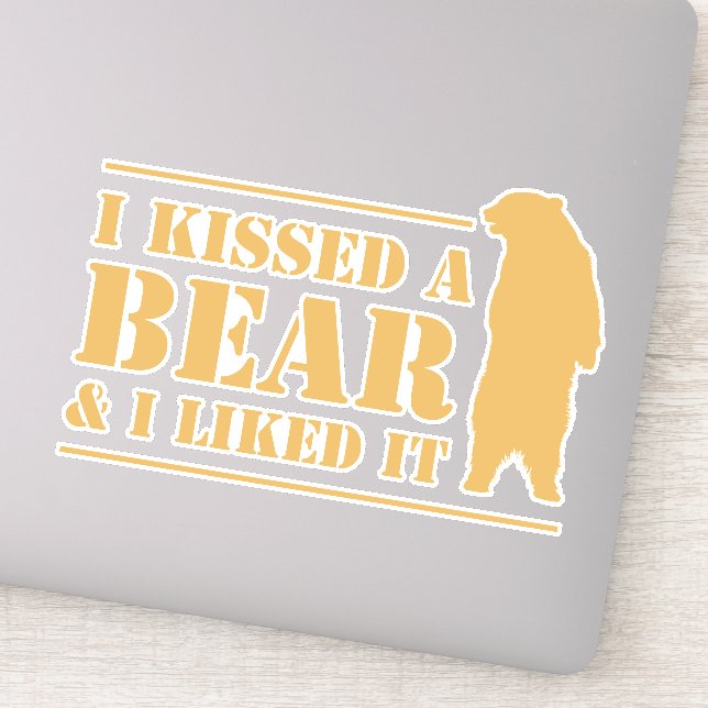 Sticker Amusante Plaisanterie Camping J'Ai Baisé Un Ours E (Détail)