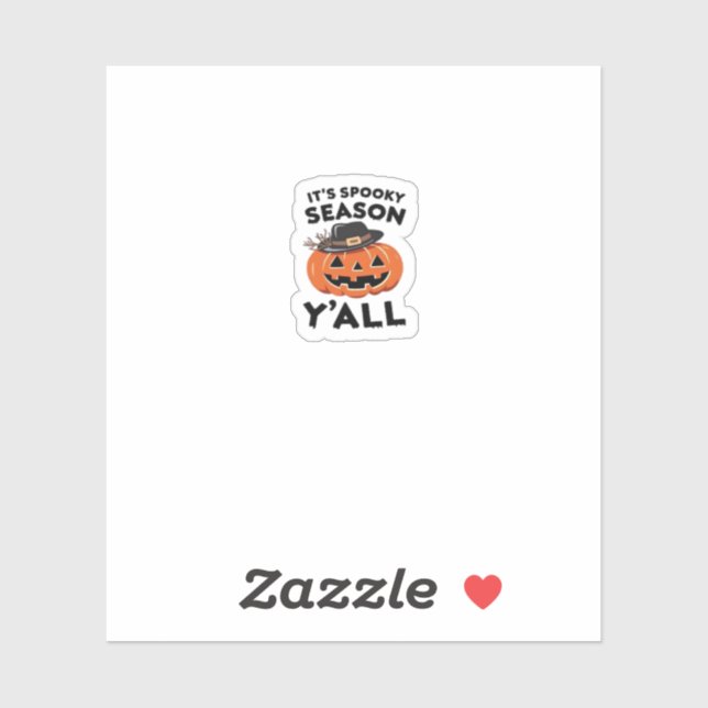 Sticker Amusants C’est la saison Éffrayante Y’all Citrouil (Feuille)