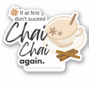 Sticker Amusants Chai Puns et Citation