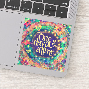 Sticker Amusez-vous un jour à la fois Florale fantaisiste 