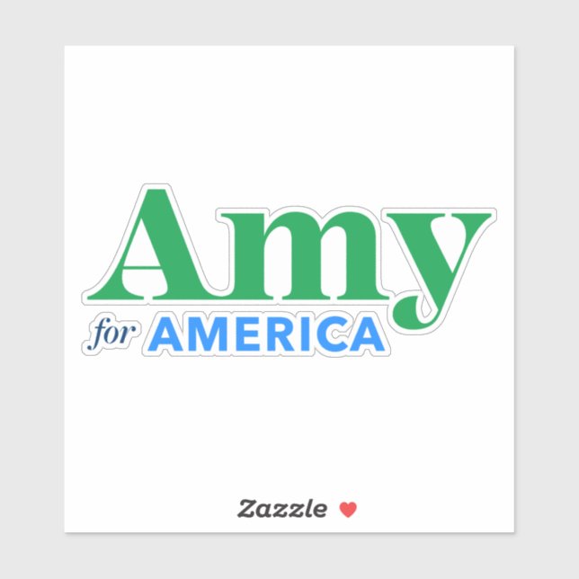 Sticker Amy Klobuchar 2020 Amy pour le président (Feuille)