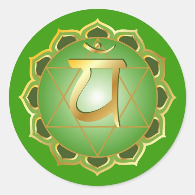Sticker anahata ou chakra cardiaque (Devant)