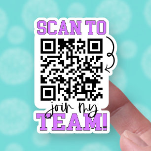 Sticker Analyser pour rejoindre mon équipe Purple QR Code 