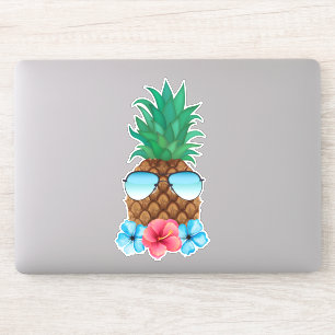 Sticker Ananas avec lunettes de soleil