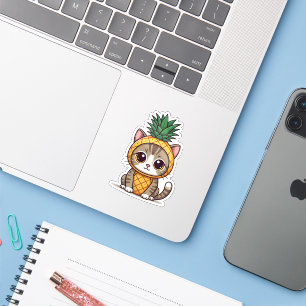 Sticker Ananas chat mignon
