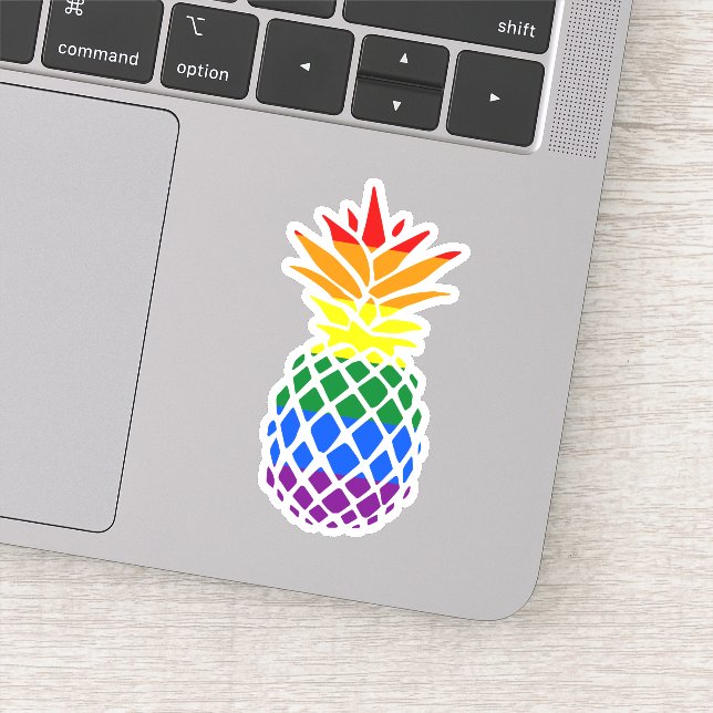 Sticker Ananas | drapeau arc-en-ciel (Détail)