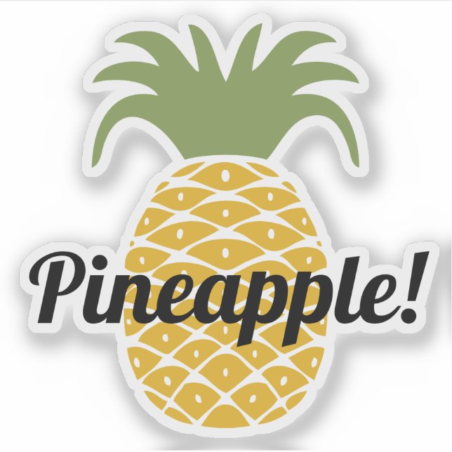 Sticker Ananas PERSONNALISÉ (Devant)