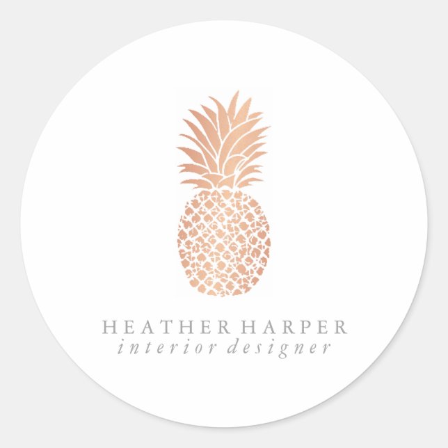 Sticker - Ananas Rose Gold (Devant)