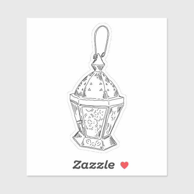 Sticker Ancienne lanterne (Feuille)