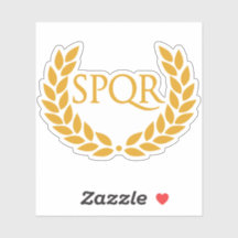 Ancient Rome SPQR Golden Laurel Wreath - Symbol