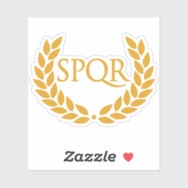 Sticker Ancient Rome SPQR Golden Laurel Wreath - Symbol (Feuille)