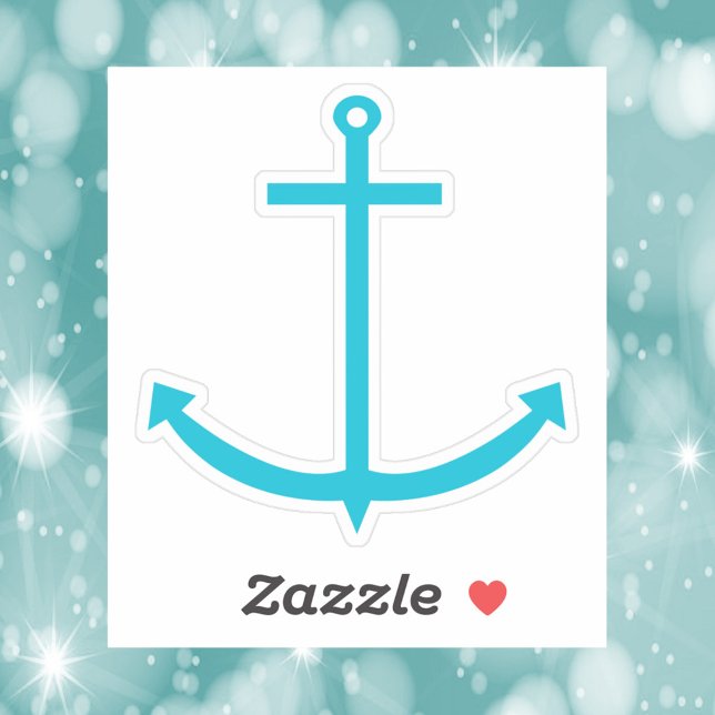 Sticker Ancre Turquoise nautique (Créateur téléchargé)