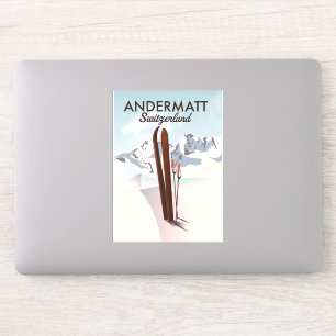 Sticker Andermatt Suisse affiche voyage.