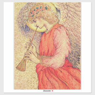 Sticker Ange jouant du flageolet