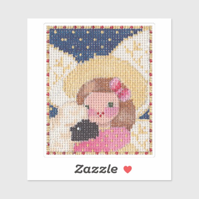 Sticker Angel and Lamb (Feuille)