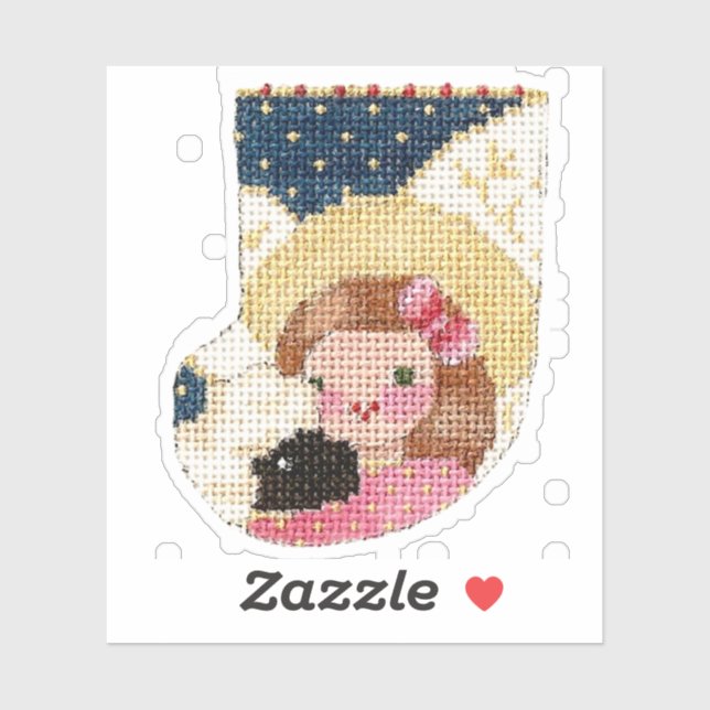 Sticker Angel avec agneau (Feuille)