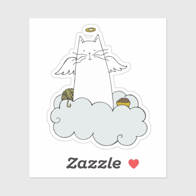 Sticker Angel Cat (Feuille)