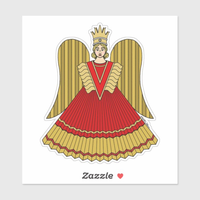 Sticker Angel de Noël de Nuremberg (Feuille)