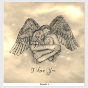 Sticker Angel Eros en amour, je t'aime