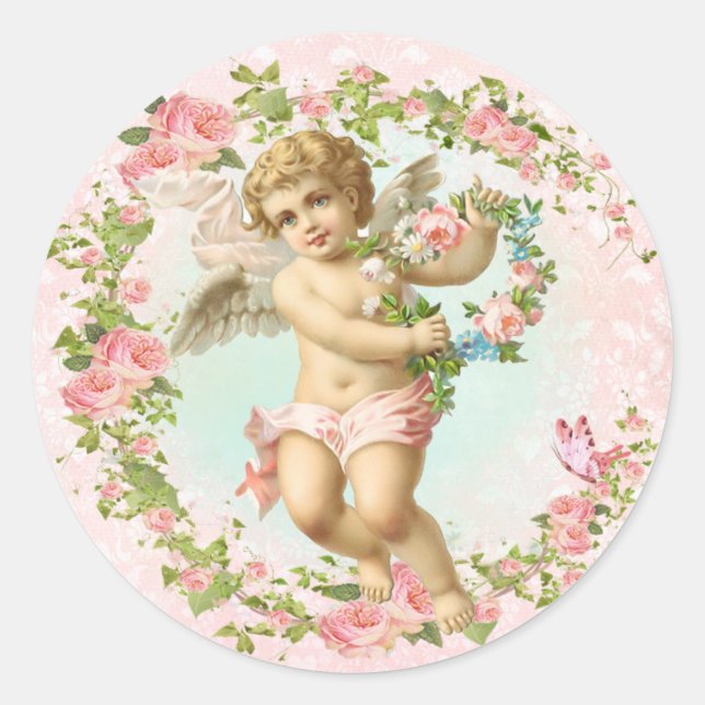 Sticker Angel rose Rose flamme (Devant)