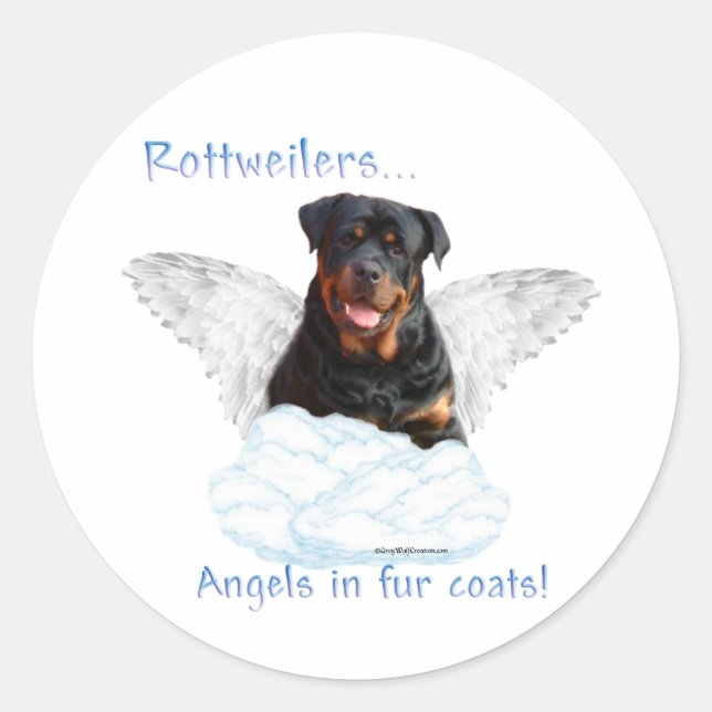 Sticker Angel Rottweiler (Devant)