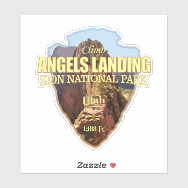 Sticker Angels Landing (flèche) (Feuille)