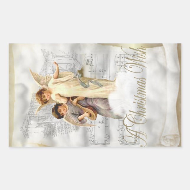 Sticker Anges de Noël Vintage (Devant)