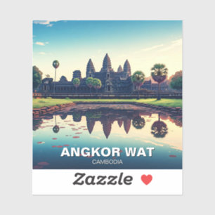Sticker Angkor Wat Cambodia à Dawn
