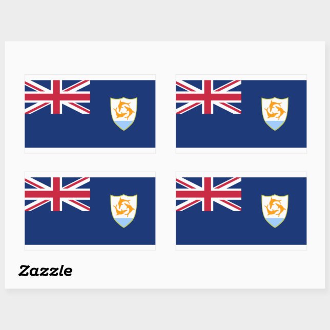 Sticker Anguila Flag (Feuille)