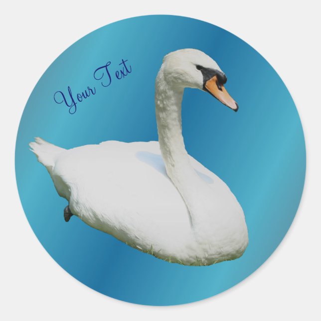 Sticker animal de cygne blanc de regal (Devant)