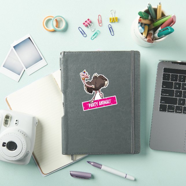 Sticker Animal de fête ! Ostrich Dancing Stried Casquette  (Couverture iPad)