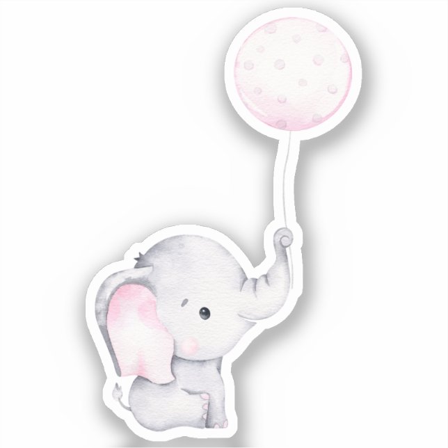 Sticker animal petit éléphant mignon (Recto)