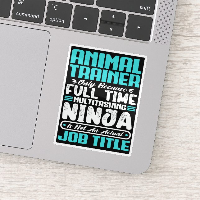 Sticker Animal Trainer Job Titre Profession Funny Training (Détail)
