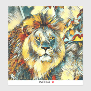 Sticker AnimalArt_Lion_001