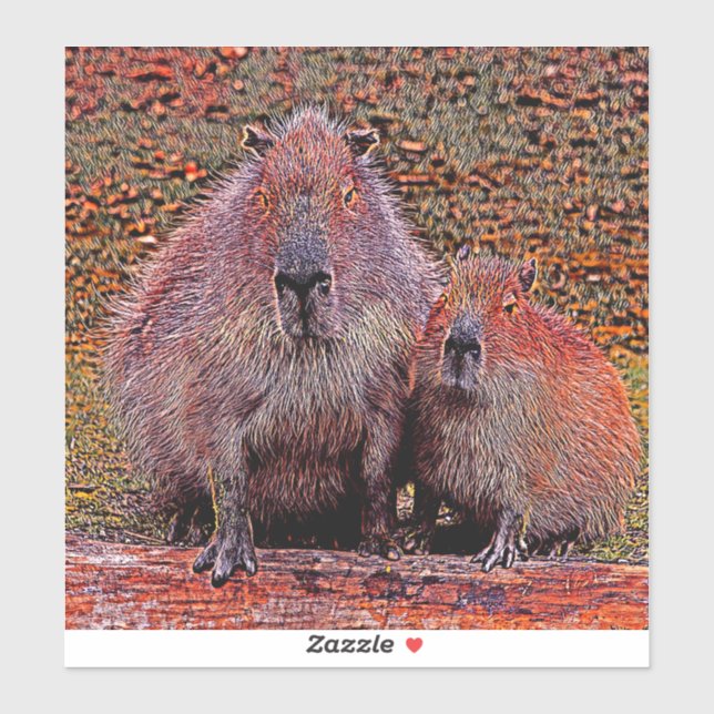 Sticker AnimalMix_Capybara_003 (Feuille)