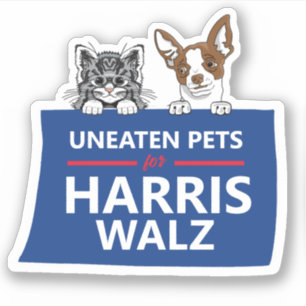 Sticker Animaux domestiques non consommés pour Harris Walz