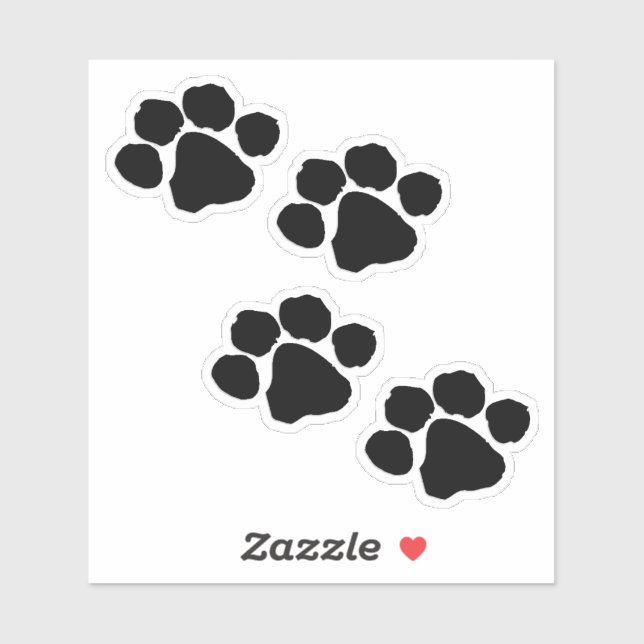 Sticker Animaux Empreintes de pattes (Feuille)